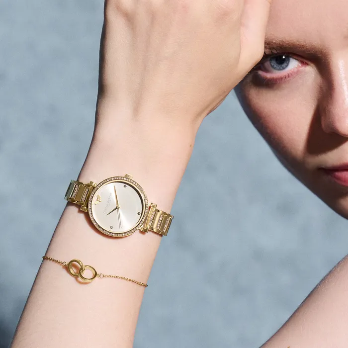 32mm Tbar Nude and Gold Bracelet Watch Women Classic Watches Olivia Burton
