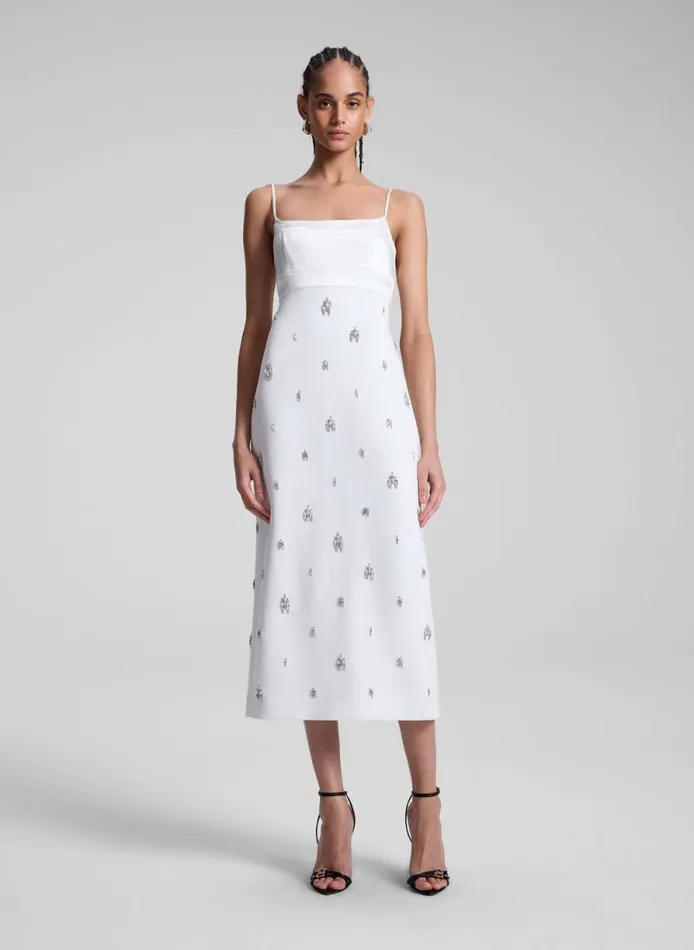 ALC Dresses Women Alana Embellished Midi Dress White