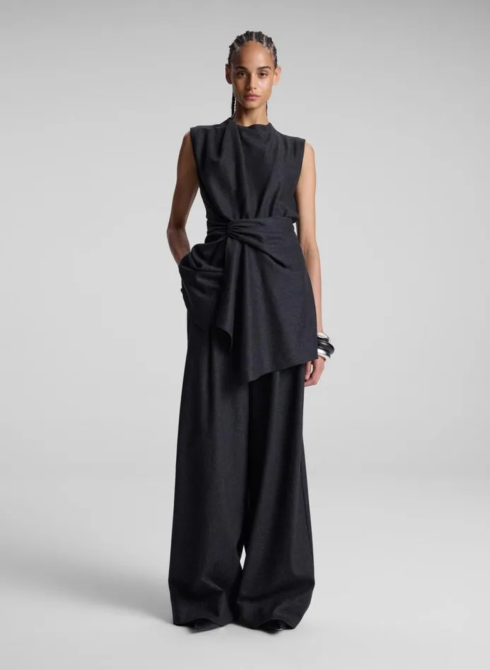 ALC Dresses Women Dion Wool Cashmere Mini Dress Charcoal