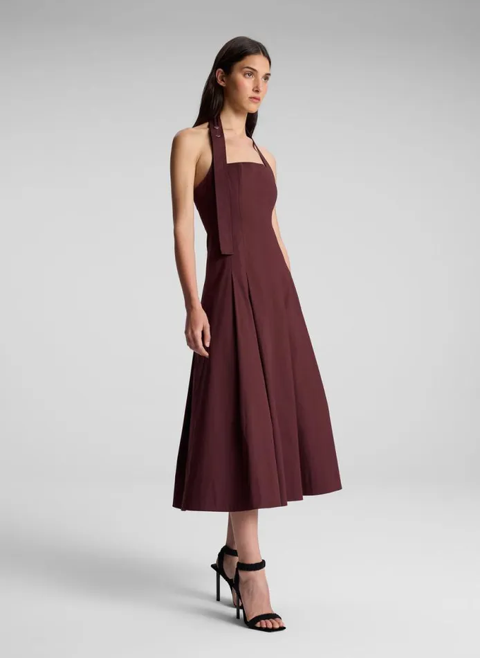 ALC Dresses Women Natalie Halter Midi Dress Carob