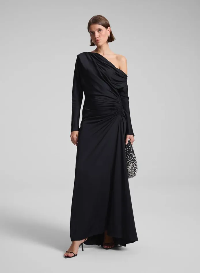 ALC Dresses Women Piper Satin Gown Black