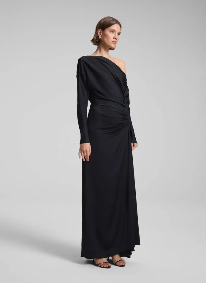 ALC Dresses Women Piper Satin Gown Black