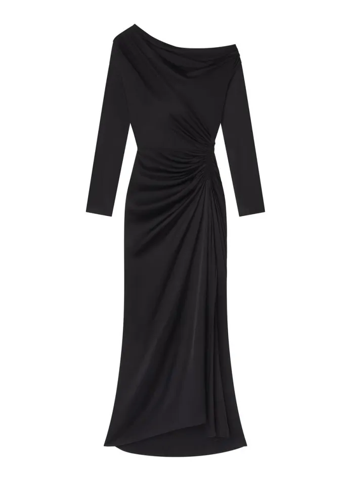 ALC Dresses Women Piper Satin Gown Black