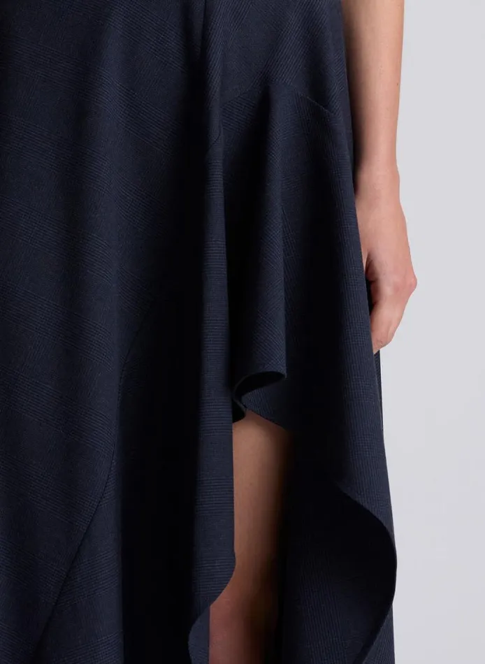 ALC Skirts Women Navy Plaid Midi Skirt Navyblack
