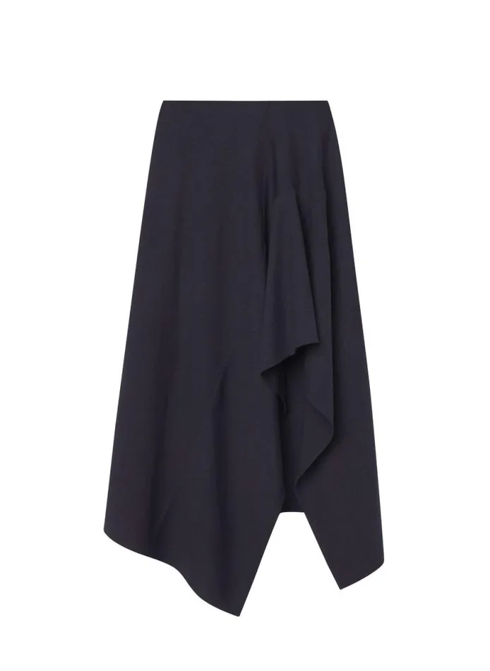 ALC Skirts Women Navy Plaid Midi Skirt Navyblack