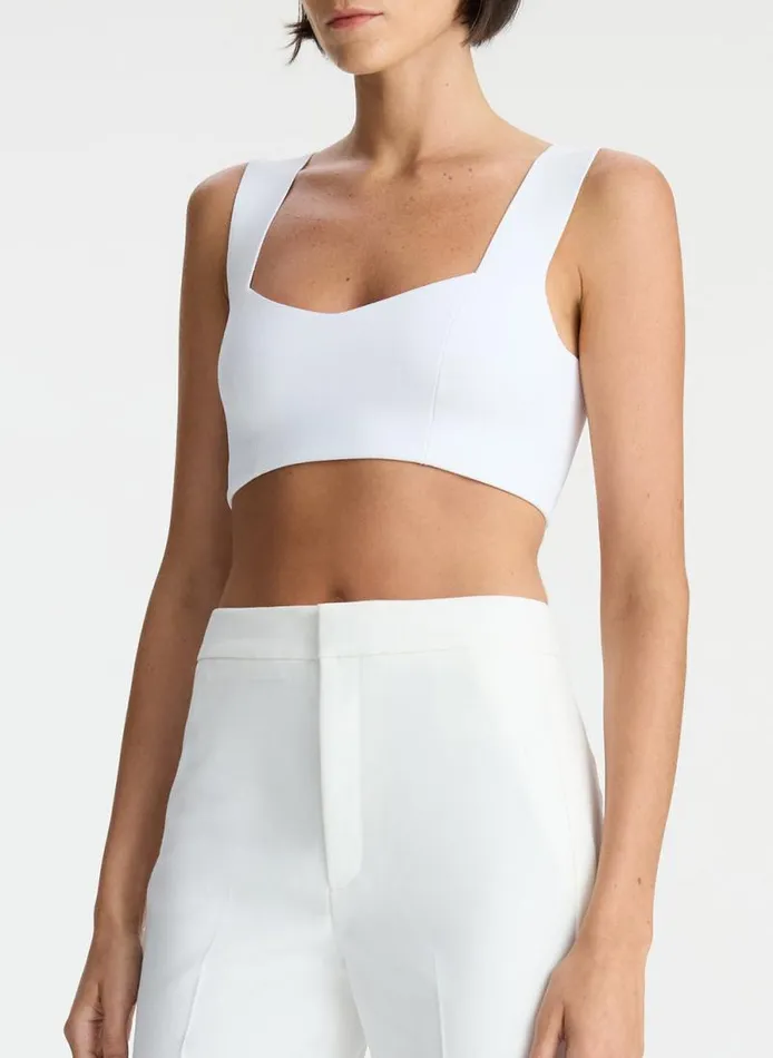 ALC Tops Women Jordana Compact Knit Bra White