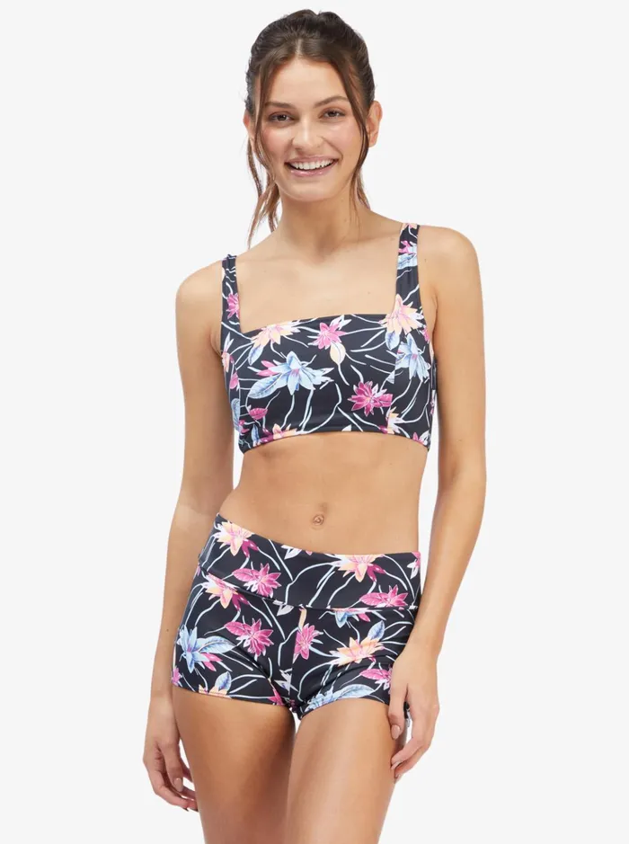 Active Swimsuits Women Roxy Roxy Active Tankini Sports Bra Bikini Top Anthracite Floral Flow Active Swimsuits Women Roxy Roxy Active Tankini Sports Bra Bikini Top Anthracite Floral Flow