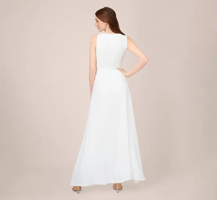 Adrianna Papell Colorblock Jumpsuit With Skirt Overlay In Ivory Ivory Women Jumpsuits Adrianna Papell Colorblock Jumpsuit With Skirt Overlay In Ivory Ivory Women Jumpsuits