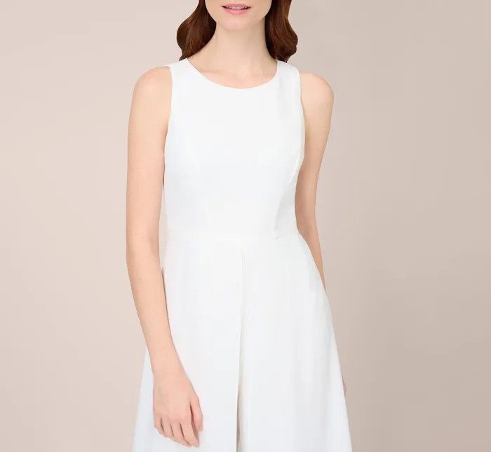 Adrianna Papell Colorblock Jumpsuit With Skirt Overlay In Ivory Ivory Women Jumpsuits Adrianna Papell Colorblock Jumpsuit With Skirt Overlay In Ivory Ivory Women Jumpsuits