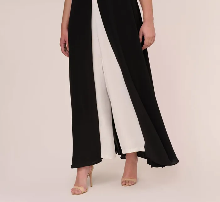 Adrianna Papell Colorblock Jumpsuit With Skirt Overlay In Ivory Ivory Women Jumpsuits Adrianna Papell Colorblock Jumpsuit With Skirt Overlay In Ivory Ivory Women Jumpsuits