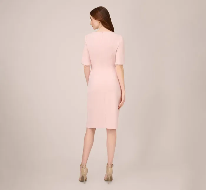 Adrianna Papell Plus Size Pearl Embellished Knit Crepe Sheath Dress In Cloudy Aqua Cloudy Aqua Women Day Dresses Adrianna Papell Plus Size Pearl Embellished Knit Crepe Sheath Dress In Cloudy Aqua Cloudy Aqua Women Day Dresses