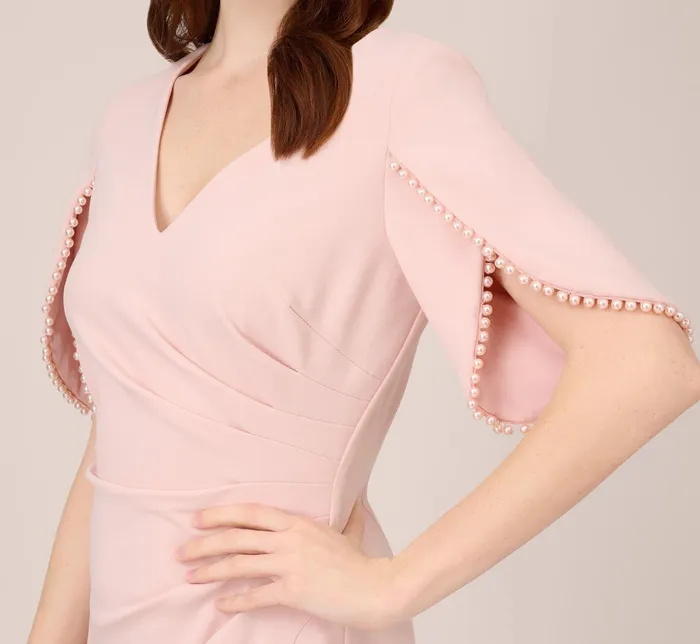 Adrianna Papell Plus Size Pearl Embellished Knit Crepe Sheath Dress In Cloudy Aqua Cloudy Aqua Women Day Dresses Adrianna Papell Plus Size Pearl Embellished Knit Crepe Sheath Dress In Cloudy Aqua Cloudy Aqua Women Day Dresses