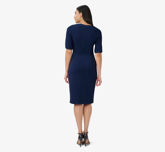 Adrianna Papell Plus Size Pearl Embellished Knit Crepe Sheath Dress In Cloudy Aqua Cloudy Aqua Women Day Dresses Adrianna Papell Plus Size Pearl Embellished Knit Crepe Sheath Dress In Cloudy Aqua Cloudy Aqua Women Day Dresses
