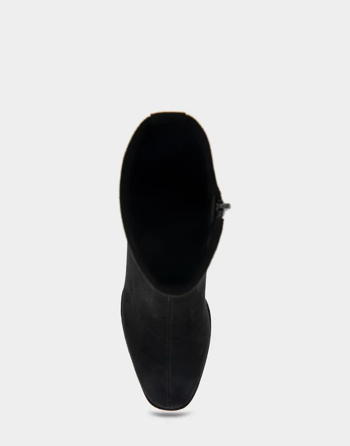 Aerosoles Ankle Boots Comfortable Stretch Ankle Sculpted Wedge Boot In Black Faux Suede 8211 Women
