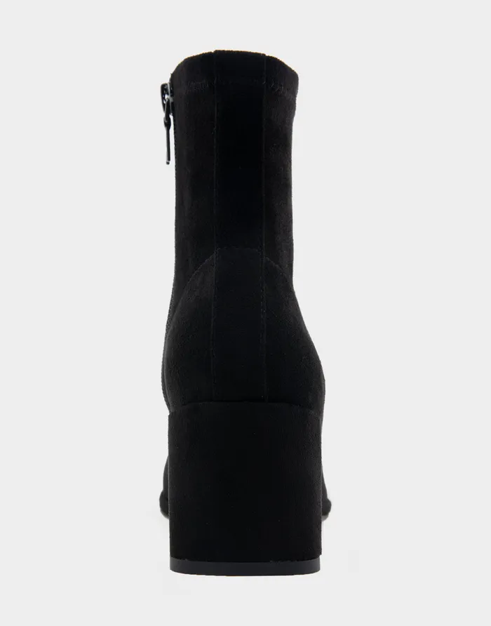 Aerosoles Ankle Boots Comfortable Stretch Ankle Sculpted Wedge Boot In Black Faux Suede 8211 Women