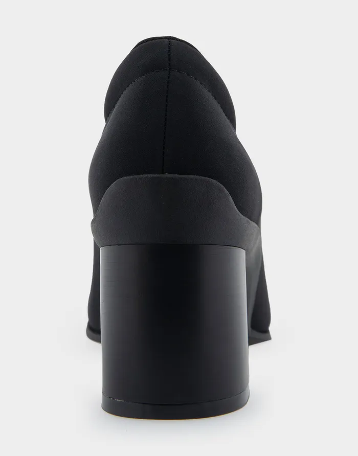 Aerosoles Clogs and Mules Comfortable Mid Heel Pump In Black Stretch Fabric Stretch Fabric 8211 Women