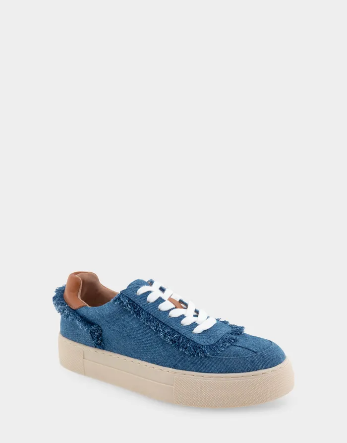 Aerosoles Flatforms Comfortable Lace Up Hidden Wedge Sneaker In Denim Fabric Denim Fabric 8211 Women Aerosoles Flatforms Comfortable Lace Up Hidden Wedge Sneaker In Denim Fabric Denim Fabric 8211 Women