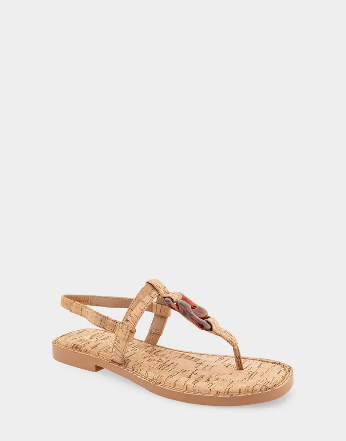 Aerosoles Flats Comfortable Ornamented Slingback Strap Thong Sandal In Cork Cork 8211 Women Aerosoles Flats Comfortable Ornamented Slingback Strap Thong Sandal In Cork Cork 8211 Women