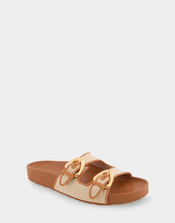 Aerosoles Flats Comfortable Two Band Molded Footbed Sandal In Natural Raffia Combo Raffia Fabric 8211 Women Aerosoles Flats Comfortable Two Band Molded Footbed Sandal In Natural Raffia Combo Raffia Fabric 8211 Women