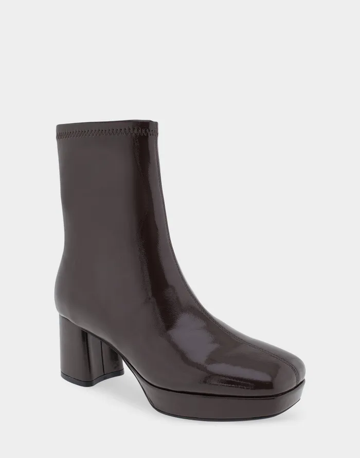 Aerosoles Heeled Boots Comfortable Platform Boot In Java Patent Faux Leather 8211 Women Aerosoles Heeled Boots Comfortable Platform Boot In Java Patent Faux Leather 8211 Women