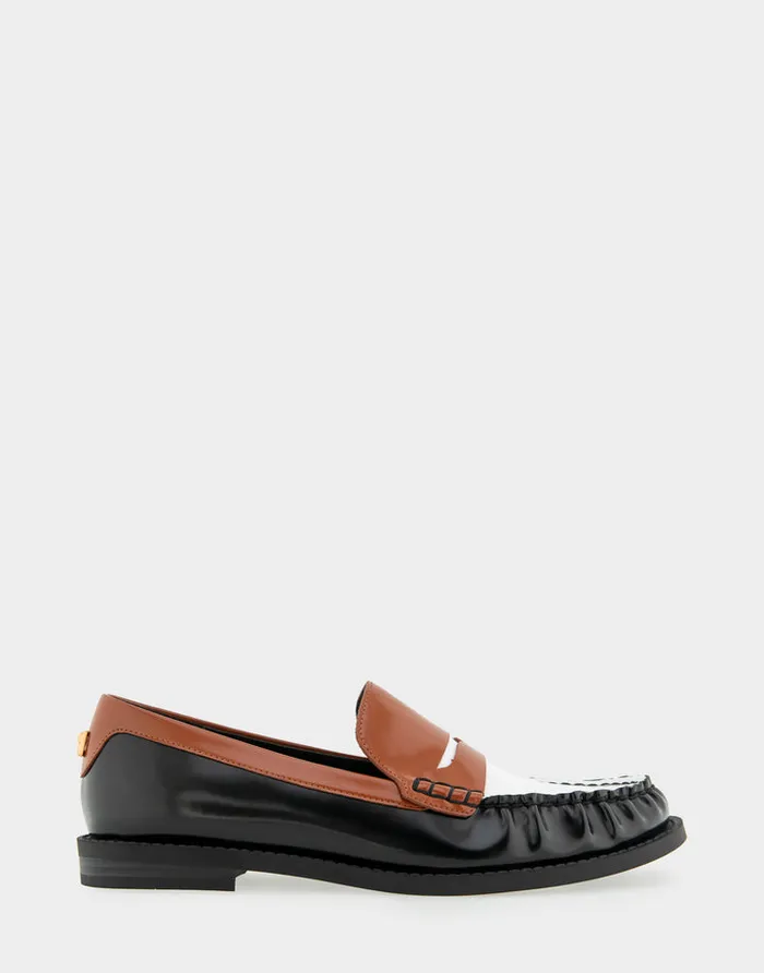 Aerosoles Loafers Comfortable Lightweight Flexible Tailored Weejun Loafer In Black Combo Faux Leather Faux Leather 8211 Women