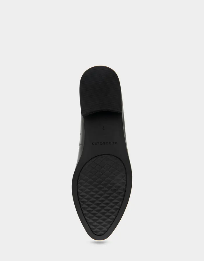 Aerosoles Loafers Comfortable Tailored Loafer In Black Burnished Faux Leather Faux Leather 8211 Women