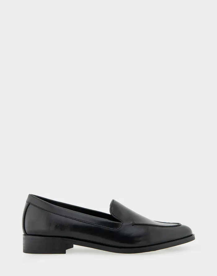 Aerosoles Loafers Comfortable Tailored Loafer In Black Burnished Faux Leather Faux Leather 8211 Women