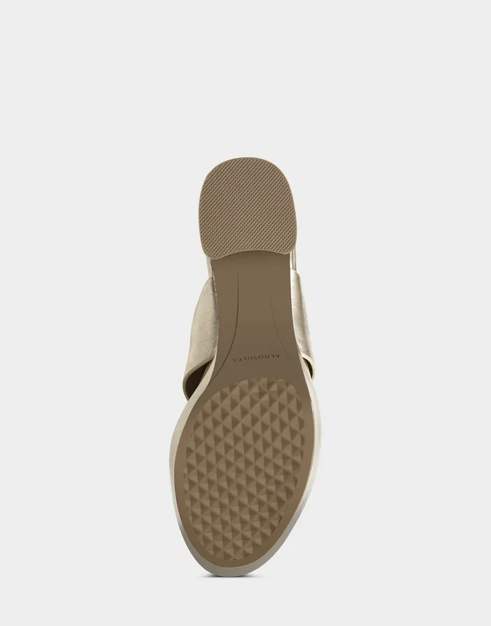 Aerosoles Platforms Comfortable Platform Sandal In Gold Metallic Leather 8211 Women
