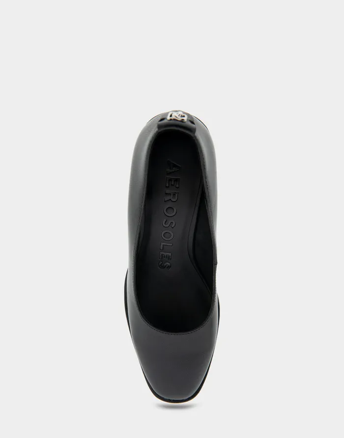 Aerosoles Pumps Comfortable Sculpted Wedge Pump In Black Leather 8211 Women