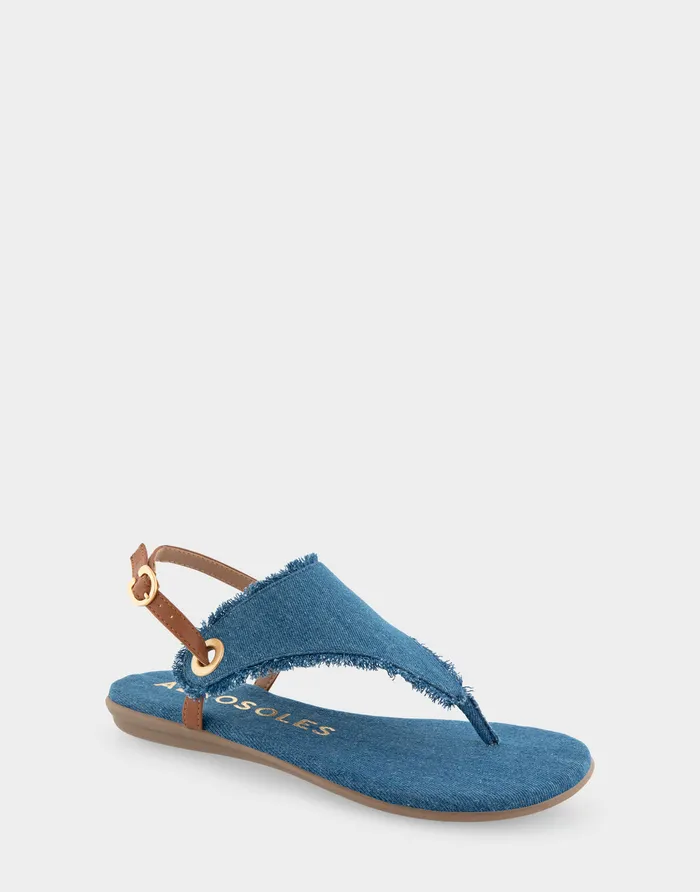 Aerosoles Wide Width Sandals Comfortable Back Strap Thong Sandal In Denim Fabric Denim Fabric 8211 Women Aerosoles Wide Width Sandals Comfortable Back Strap Thong Sandal In Denim Fabric Denim Fabric 8211 Women