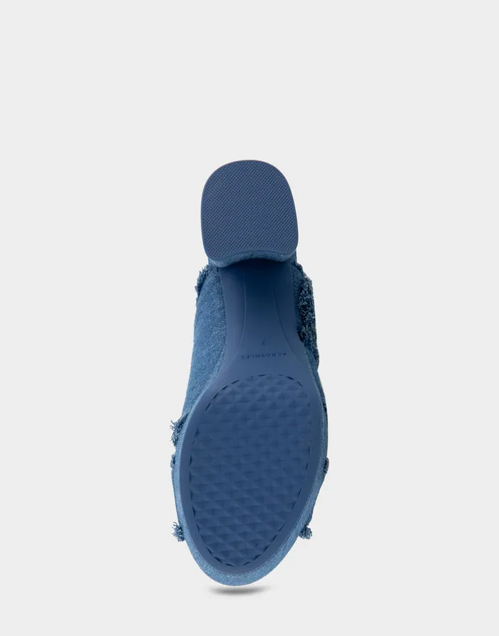 Aerosoles Wide Width Sandals Comfortable Crisscross Platform Slide Sandal In Denim Fabric Denim Fabric 8211 Women