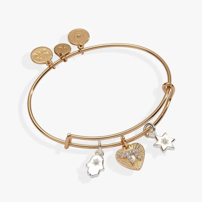 Alex And Ani Bracelets Women Faith And Family Star Of David Charm Bangle Two Tone