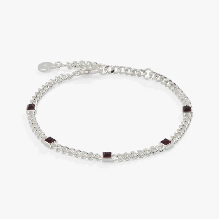 Alex And Ani Bracelets Women February Birthstone Amethyst Curb Chain Bracelet Silver