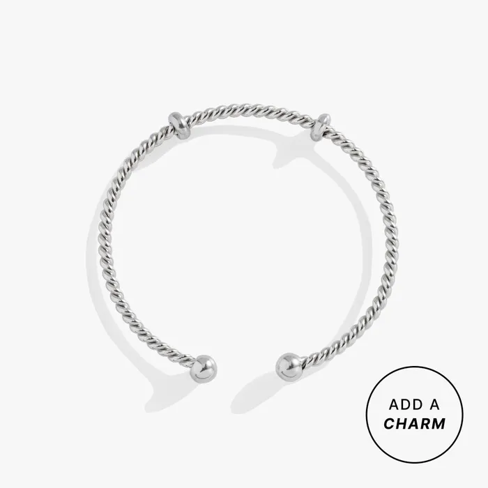 Alex And Ani Bracelets Women French Rope Charm Bracelet Cuff Stainless Steel Silver