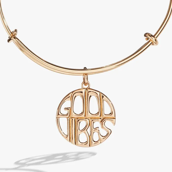 Alex And Ani Bracelets Women Good Vibes Bangle Gold
