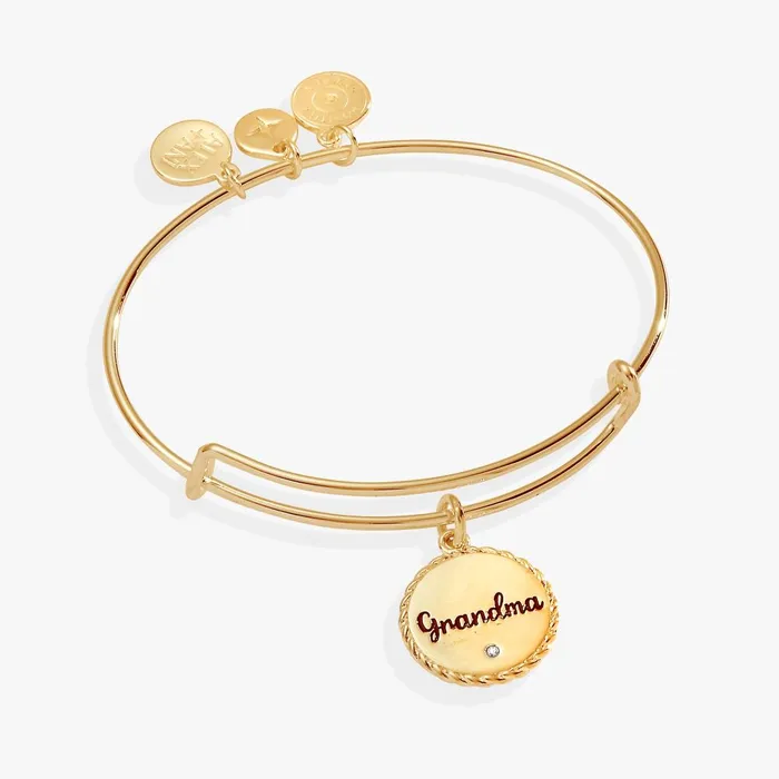 Alex And Ani Bracelets Women Grandma Charm Bangle Gold