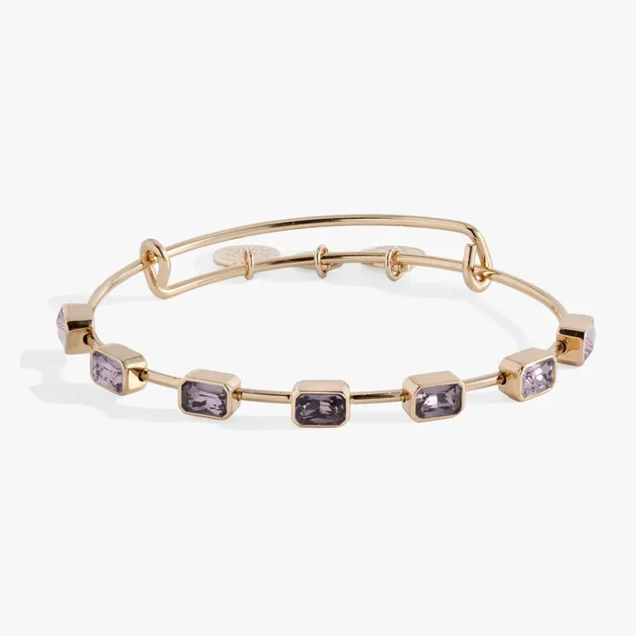 Alex And Ani Bracelets Women June Birthstone Emerald Cut Bangle Gold