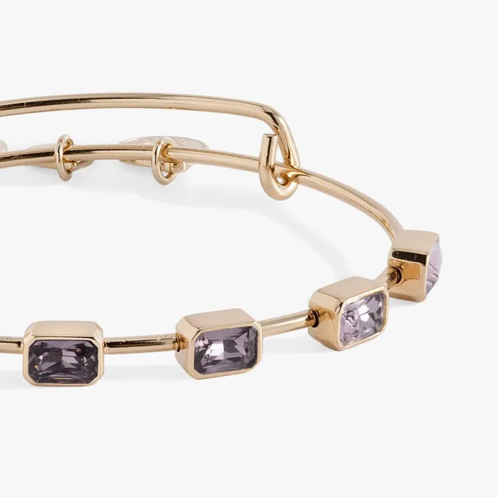 Alex And Ani Bracelets Women June Birthstone Emerald Cut Bangle Gold