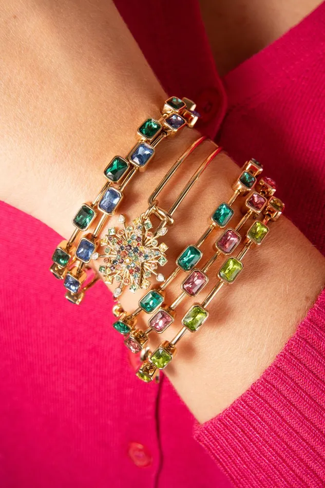 Alex And Ani Bracelets Women June Birthstone Emerald Cut Bangle Gold