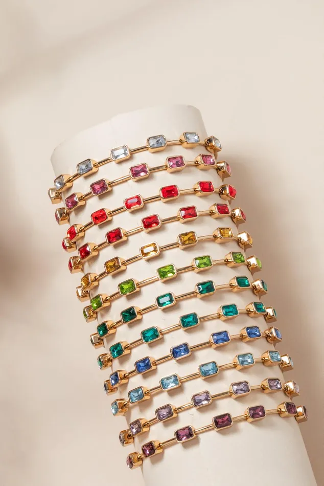 Alex And Ani Bracelets Women June Birthstone Emerald Cut Bangle Gold