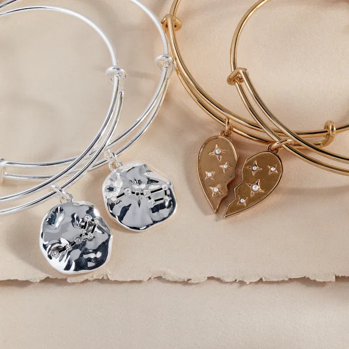 Alex And Ani Bracelets Women Little Dipper Bff Bangle Set Of 2 Silver