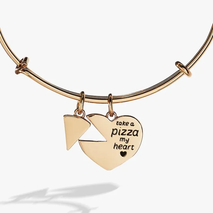 Alex And Ani Bracelets Women Pizza My Heart Multi Charm Bangle Gold