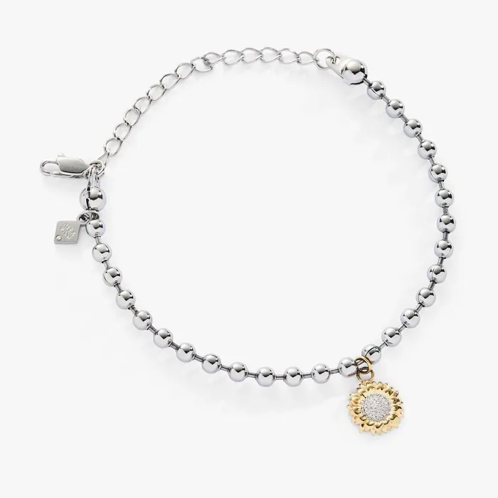 Alex And Ani Bracelets Women Sunflower Ball Chain Bracelet Two Tone