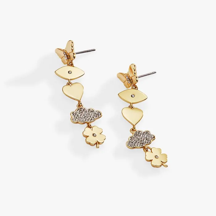 Alex And Ani Earrings Women Silver Linings Drop Earrings Two Tone