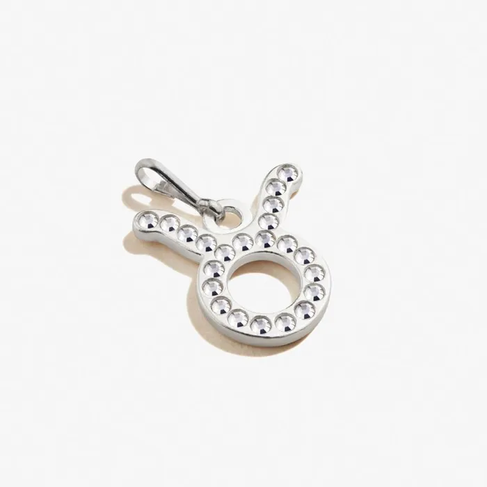 Alex And Ani Fine Jewelry Women Taurus Zodiac Pav Crystal Charm Sterling Silver