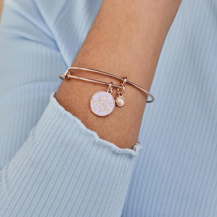 Alex And Ani Iconic Women I039m A Moonchild039 Duo Charm Bangle Silver
