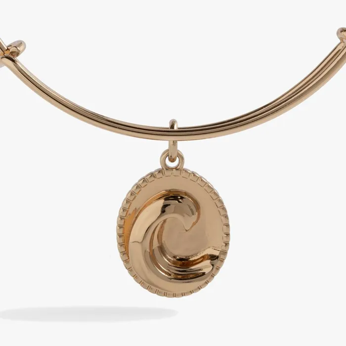 Alex And Ani Iconic Women Roll With The Tides Charm Bangle Gold