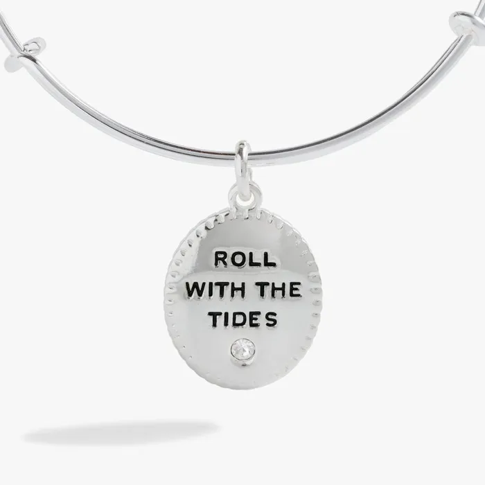 Alex And Ani Iconic Women Roll With The Tides Charm Bangle Gold