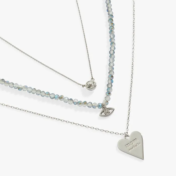 Alex And Ani Jewelry Sets Women Mom Layered Necklace Set Silver