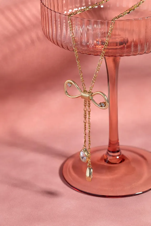 Alex And Ani Necklaces Women Coquette Bow Necklace Shiny Gold